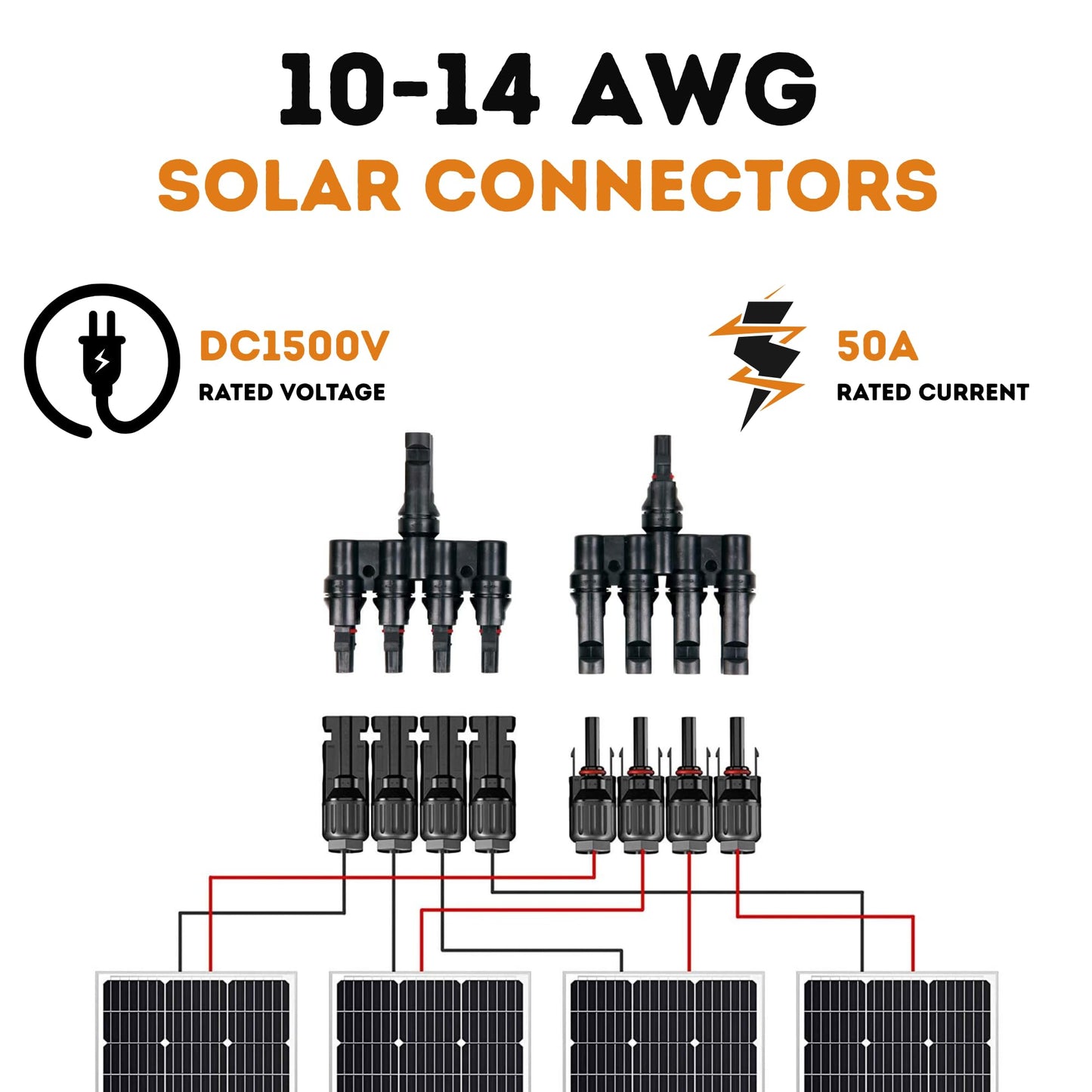 XYRIS Solar Panel Connector 1to2, 1to3, 1to4, 1to5, 1to6