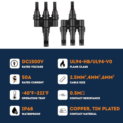 XYRIS Solar Panel Connector 1to2, 1to3, 1to4, 1to5, 1to6