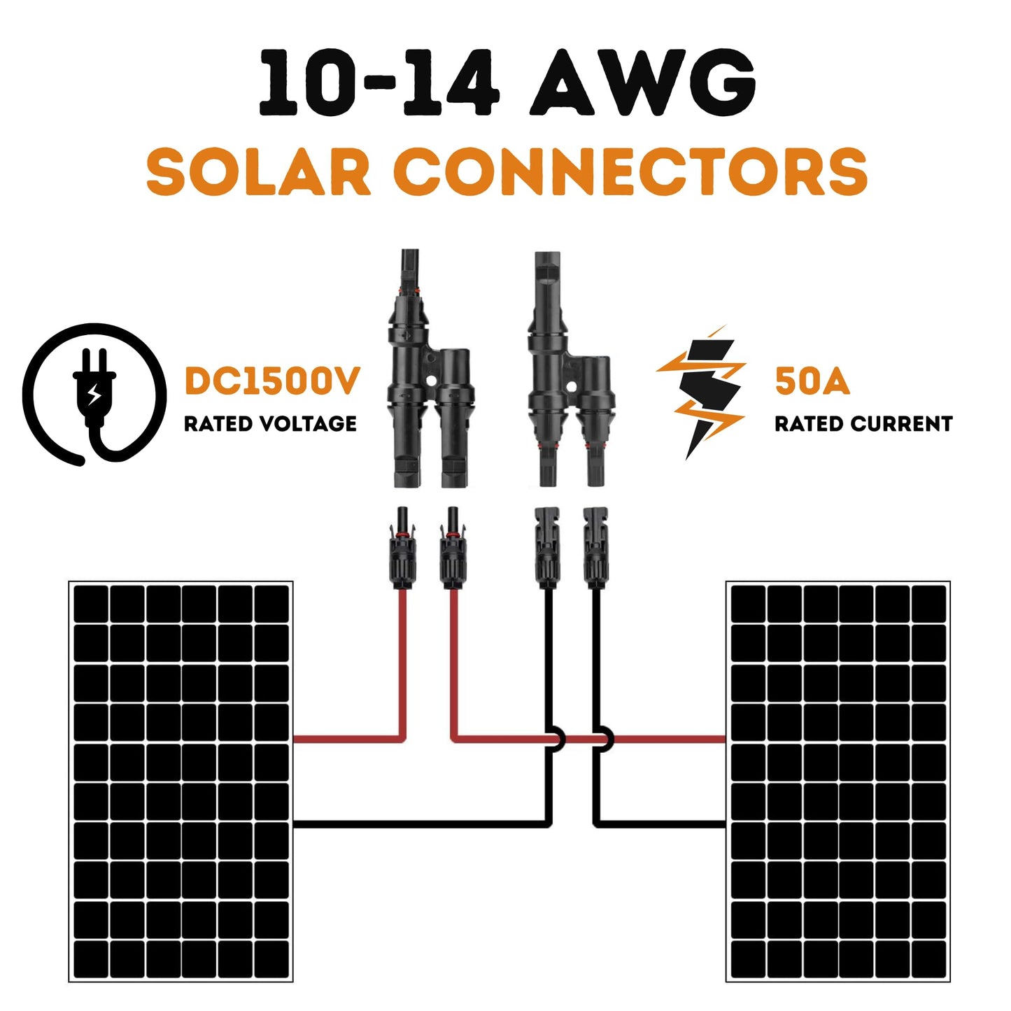 XYRIS Solar Panel Connector 1to2, 1to3, 1to4, 1to5, 1to6