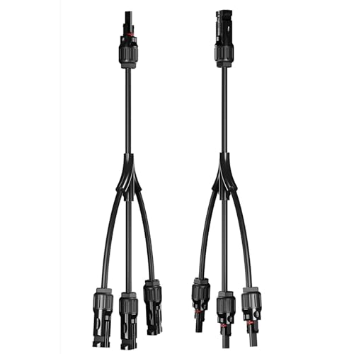 XYRIS Solar Panel Cable Connector, 1-to-4 Branch Splitter