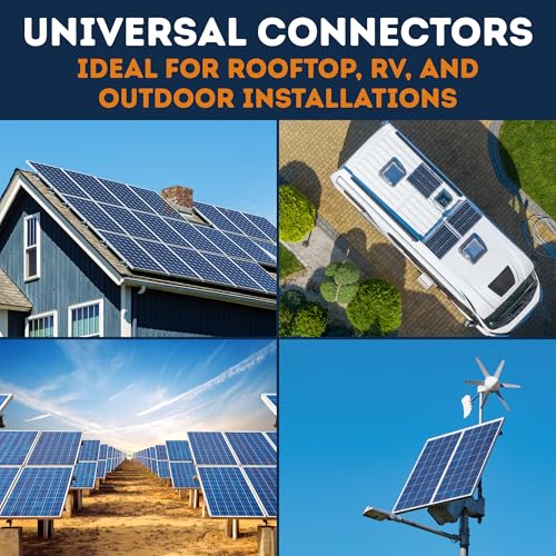 XYRIS Solar Panel Cable Connector, 1-to-4 Branch Splitter